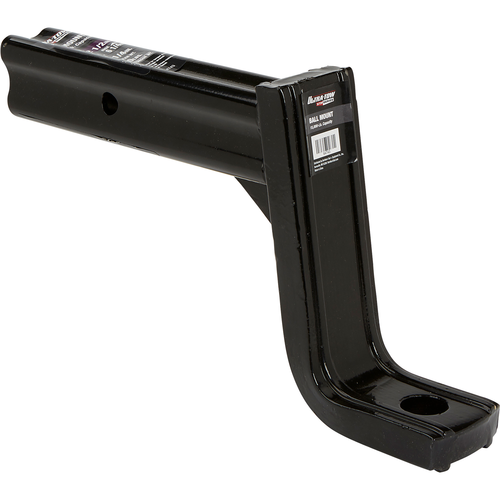 Ultra-Tow XTP Forged Steel Ball Mount, 15,000-Lb. Trailer Capacity, 7-3/4in. Drop, 6-1/4in. Rise, 1-1/4in. Shank
